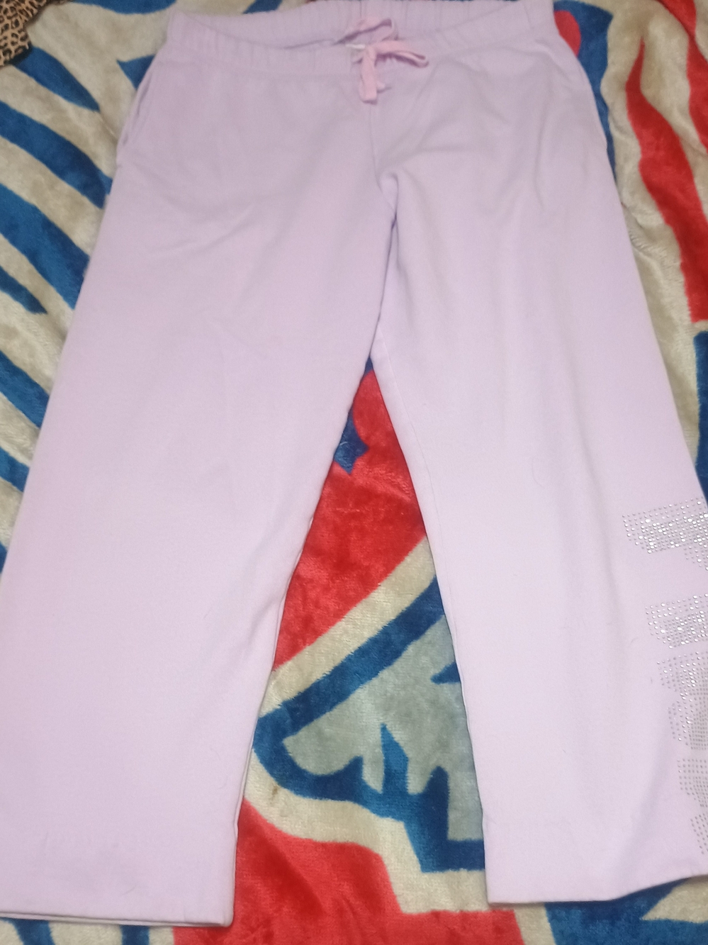 PINK Victoria's Secret Lilac Sweatpants with Sparkle Logo